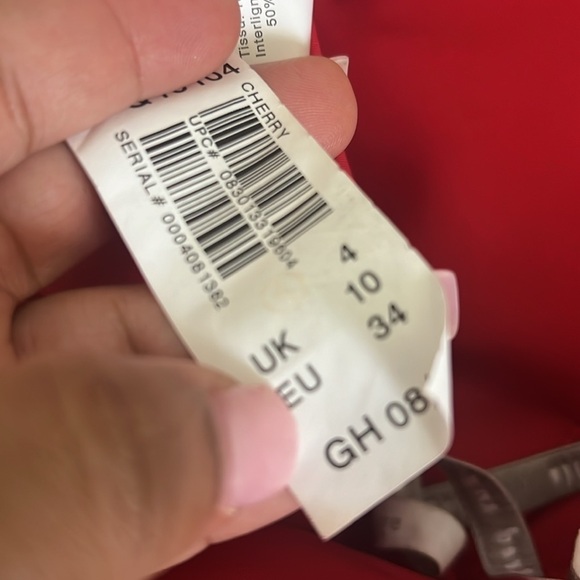 Alfred Angelo Cherry Red Halter Bridesmaids Dress size 4 - Picture 8 of 8